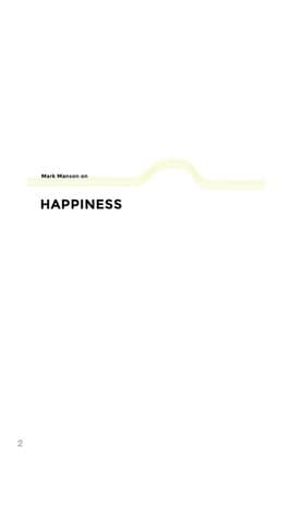 Cover image of Mark Manson on Happiness