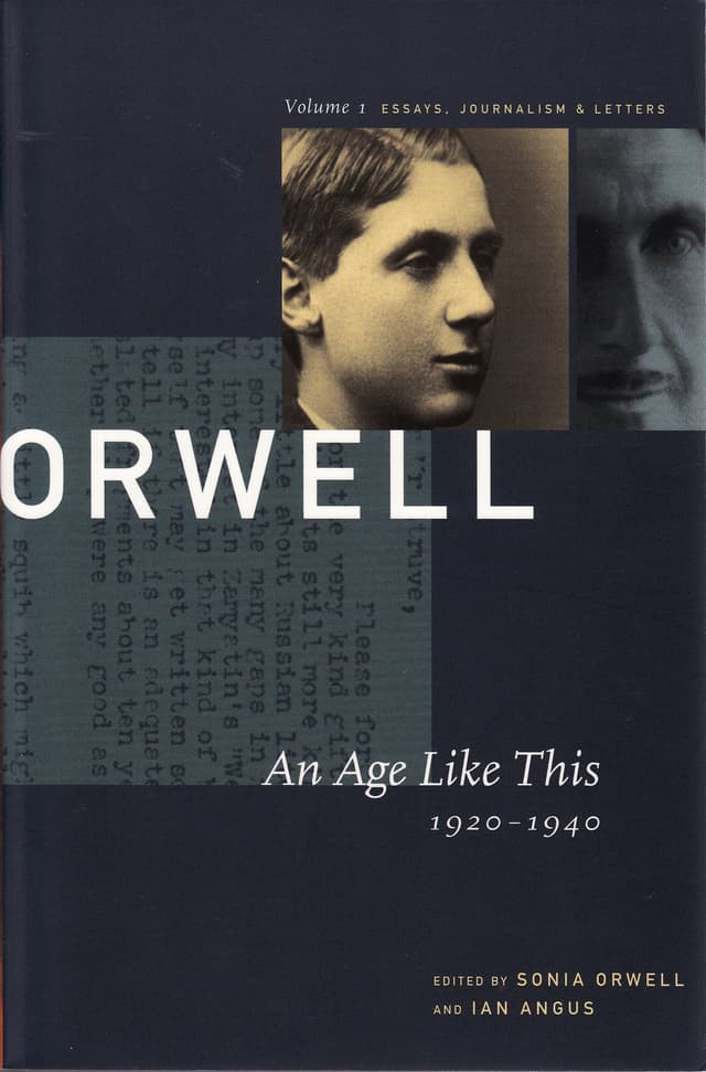 Cover image of An Age Like This: 1920-1940 (The Collected Essays, Journalism & Letters, Vol. 1)